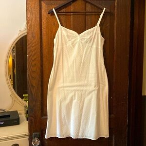 GAP White Textured Dress